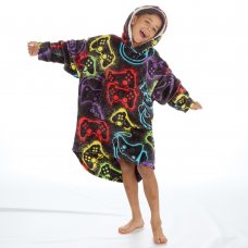 18C843: Older Boys Gaming Over Sized Plush Hoodie (One Size - 7-13 Years)